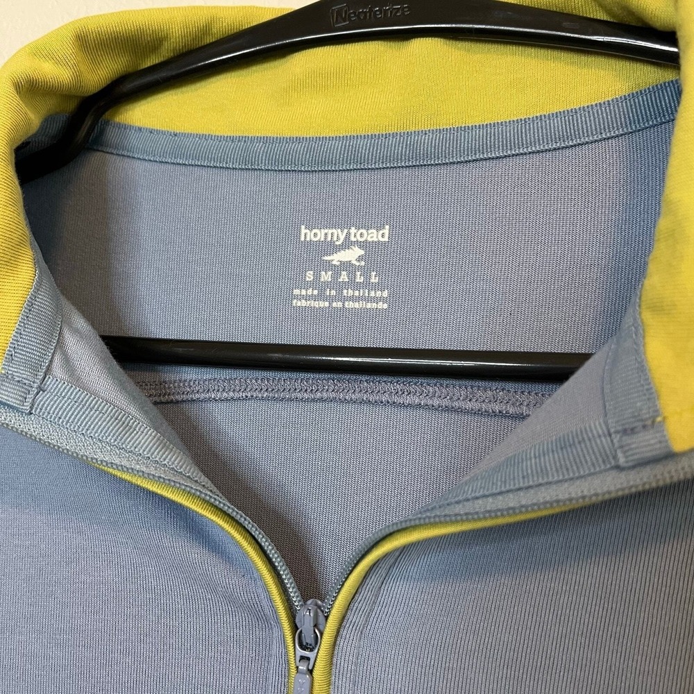 Horny Toad Quarter Zip Pullover Athletic Top Lightweight Green Blue‎ Small - Picture 4 of 7